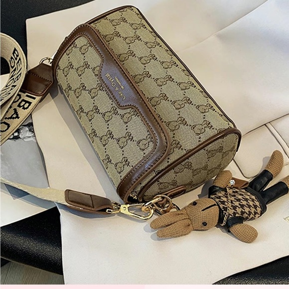 Women’s Cartoons Crossbody with Lucky Charm Rabbit In Khaki - Picture 2 of 12